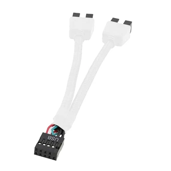 USB 9Pin Splitter Zaščiteni USB 2.0 9Pins za Dve 9 Pin Razdelilno Kabelsko Zanesljivo