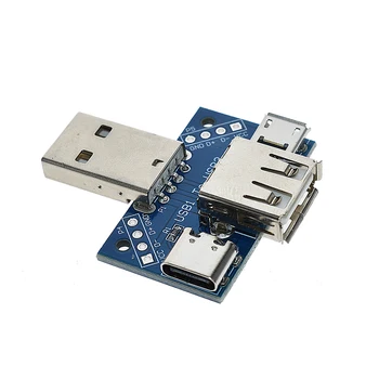 USB adapter ploščo XY-USB4 USB Glavo, stikalna plošča, USB Moški Konektor Tip-c Mikro Ženski USB 2.54-4P Prenos Test Odbor