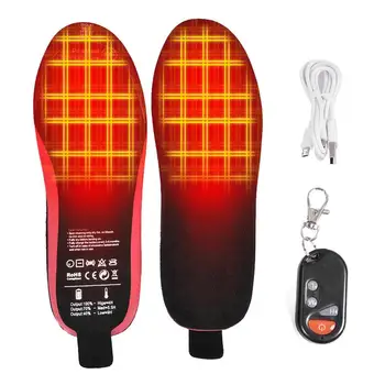 USB Ogrevano Čevlje Vložki Noge Tople Nogavice Pad Mat 3 Hitrost Brezžičnega Temperature Električno Toplote Športih na Prostem Toplotne Vložki
