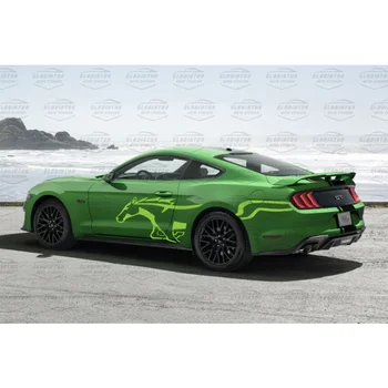 Ustreza Avto Mustang Strani Svobode Grafični Vinil Auto Proge Nalepke In Nalepke 2015-2022