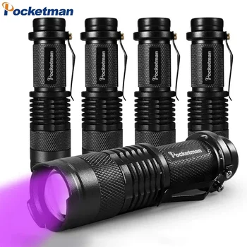 UV Svetlobo Črno Svetilke 395-400nm UV Svetilka Mini Blacklight Ročni Prenosni Baklo Pet Urina Detektor za Posteljo Bug