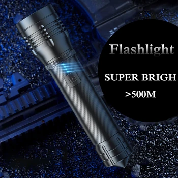 Visoke Lumnov XHP90 LED Dolge razdalje Svetilka Tipa C USB za Polnjenje Svetilke Vodotesne Zoom Svetilka za Kampiranje v Sili