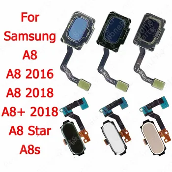 Vrnitev Ključ Prst Tiskanja, Optičnega Za Samsung Galaxy A8s A8 2016 A8+ Plus 2018 Star Prstnih Senzor Flex Kabel Zamenjava