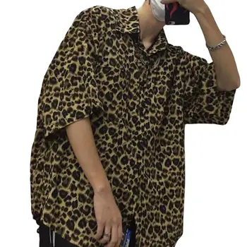 Vsestranski Hitro Sušenje Retro Živali Leopard Vzorec Majica Dnevna Oblačila