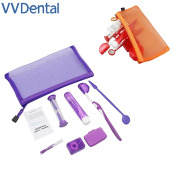 VVDental 8pcs/set Zobni Ortodontskega zobna ščetka Travel Kit Potovanja Ortodontskega Ustni Čiščenje Komplet za Nego zobna ščetka Jezika Premaz B