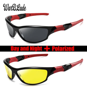 WarBLade Moških Nočno Vizijo Očala, zaščitna Očala, Očala UV400 Očala za Sonce Rumeno Objektiv HD Polarizirana Nočna Vožnja Gafes W1036