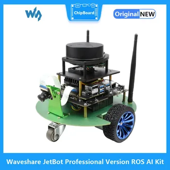 Waveshare JetBot Professional ROS AI Kit Dual Krmilniki AI Robot Lidar Kartiranje Vizijo Obdelave NVIDIA