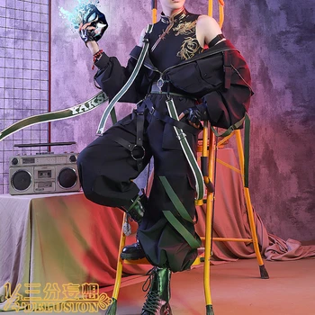 Xiao Cosplay Kostum Genshin Vpliv Cosplay Anime Dnevno Moda Človek Uniforme, igranje Vlog, Oblačila, Kostume za 2022 Velikosti S-XL