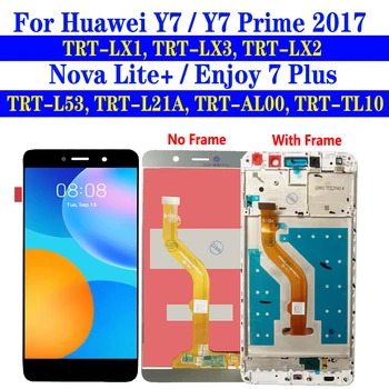 Y7 2017 LCD Z Okvirjem Za Huawei Y7 Prime Y7 Pro 2017 Zaslon na Dotik Računalnike Skupščine Uživajo 7 Plus TRT-LX1 TRT-LX3 LCD