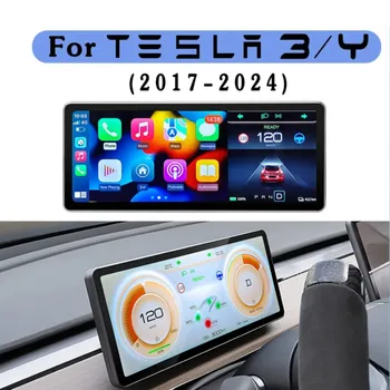 Za 2023 Tesla Model 3 Y Digital Dashboard, Glave Gor Zaslon Brezžični Carplay Android Auto za Tesla HUD Dodatki