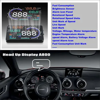 Za Audi A3 2014-2019 2020 2021 Avto Elektronski HUD Glavo Gor Prikaz Varne Vožnje Zaslon Auto Dodatki Plug And Play OBD/OBD2