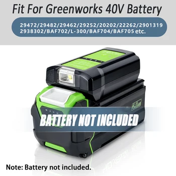 Za GreenWorks Litij-ionska Baterija GLB40V Z USB je Baterija Adapter Svetlobe Z DC vhod Luči v Sili, Električno Orodje,