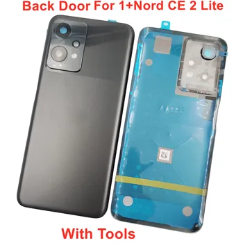 Za OnePlus Nord CE 2 Lite 5G Originalno Baterijo Pokrovček Nazaj Vrata, Pokrov Zadaj Stanovanj Plošča Primeru + Objektiv Kamere + Lepilo Lepilo