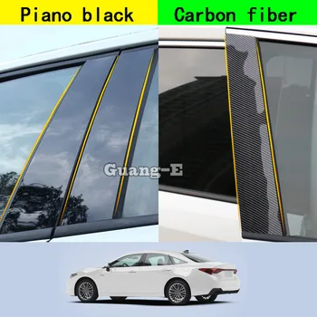 Za Toyota Avalon XX50 2019 2020 2021-2024 Avto Materialu PC Steber Post Pokrov, Vrata, Trim Piano Black Okno Oblikovanje Nalepke Ploščica