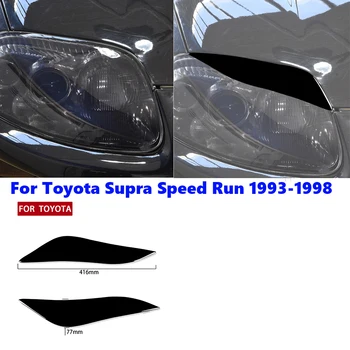 Za Toyota Supra 1993 1994 1995 1996 1997 1998 Dodatki Avto Črni Plastični Zunanja Svetilka Obrvi Trim Nalepke Za Dekoracijo