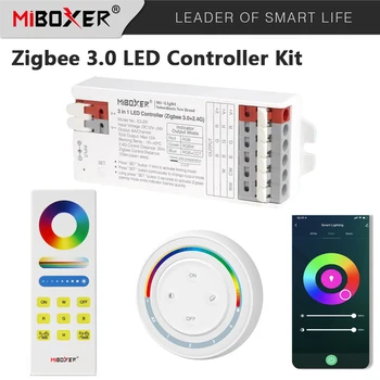 Zigbee 3in1 Lučka LED Dimmer Krmilnik 2.4 G RF Nadzor RGB/ RGBW/ RGBCCT Miboxer Tool-free Instant Napeljave za Alexa googlova Domača stran