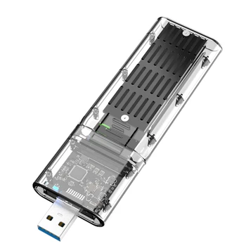 Zunanje M. 2 NGFF SATA SSD Okrov za Visoke Hitrosti USB3.0 Gen1 5Gb/S Pregledno SATA SSD Trdi Disk Primeru za PC Črna
