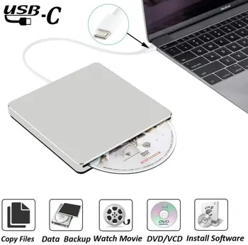 Zunanji Pogon DVD USB 3.0/Tip-C Optični Pogon Slim Slot-v CD Combo DVD+/-RW Gorilnika Predvajalnik USB C Superdrive za Prenosnik