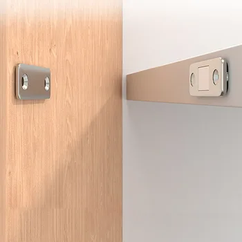 Čisto Nov Kabinet Vrata Ključavnice Kovinske + Magnet Močan Magnetni Ultra-tanek Kabinet Vrata Sesalna Nevidno Atraktor