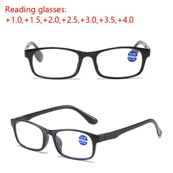 Črna Modra Magnetni Anti-modra Svetloba Obravnavi Očala Unisex Ženske Moški Presbyopic Očala Očala +1.0~+4.0 Dioptrije Vision Care