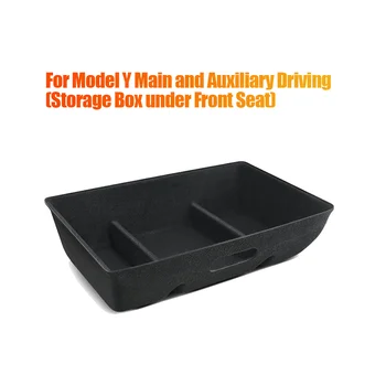 Škatla za shranjevanje Pod Sedež Skrite Box Škatla za Shranjevanje Avto Dodatki Dvojno Stranicami Nekosmičena, Sedež Organizatorja za Tesla Model