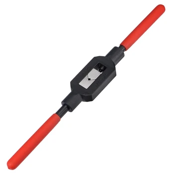 1 Kos Nastavljiv Tapnite Ključa Ročaj Black & Red Jekla Za 1/4-3/4 inch (UNC/UNF) / Meritev M5-M20 Pipe