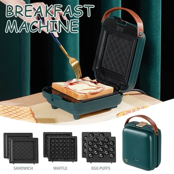 600W Električna Dvojna Plast Ogrevanje Sendviče in Vaflji za Kavo, Mini Kruh Toast Peko Stroj Domov Zajtrk, ki Stroj