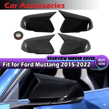Avto Rearview Mirror Kritje Krilo Strani Ogledala Skp Z/Brez Opozorilne Luči Za Ford Mustang 2015-2022 Auto Dodatki Zunanjost