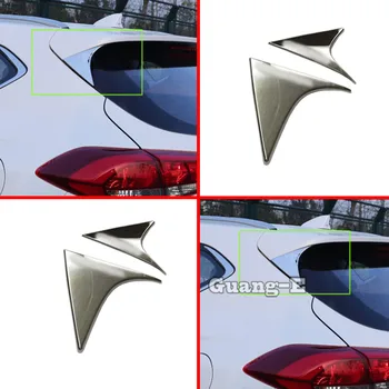 Avto Telo ABS Chrome Zadaj Rep Spojler Strani Trikotnik Modeliranje Okno Ploščo Trim Palice 2PCs Za Hyundai Tucson 2015 2016 2017 2018