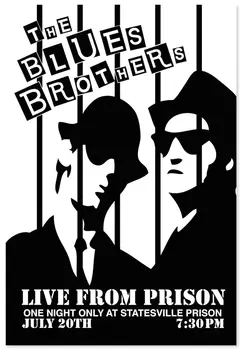 Blues Brothers Film Tiskanja Umetniško Platno Plakat Za Dnevna Soba Dekor Doma Stenske Slike