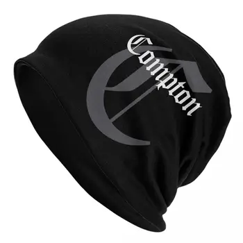Compton Logotip Ulične Hip Hop Rap 90. letih Bonnet Klobuki Goth Ulica Skullies Beanies Klobuk Eazy E Unisex Toplo Glavo Ovijte Skp
