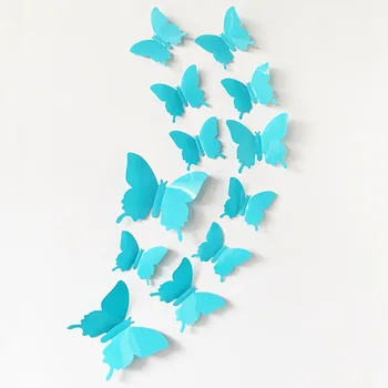 Tridimenzionalne simulacije metulj stenske nalepke plastična PVC ustvarjalne DIY dekorativni hladilnik nalepke soba dekoracijo